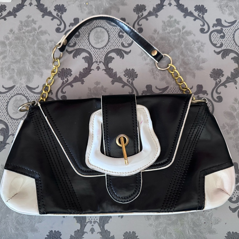 Small Black and White Women's Handbag